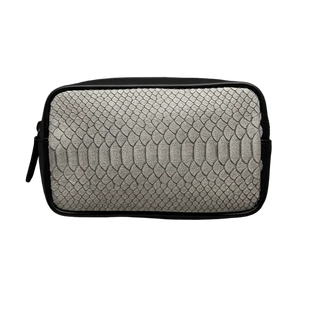 Grey Python Genuine Leather Cross Body