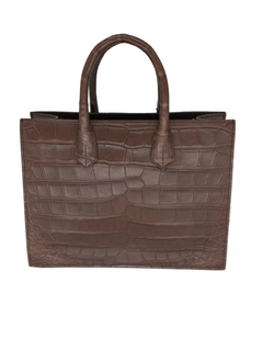 Alligator Market Tote - Light Brown