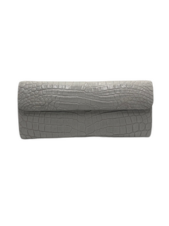 Bull and Briar The "Stacey" Genuine Alligator Clutch in White