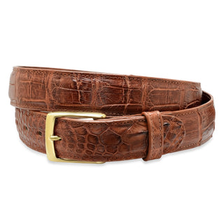 1 3/8” Cognac Genuine Alligator Belt
