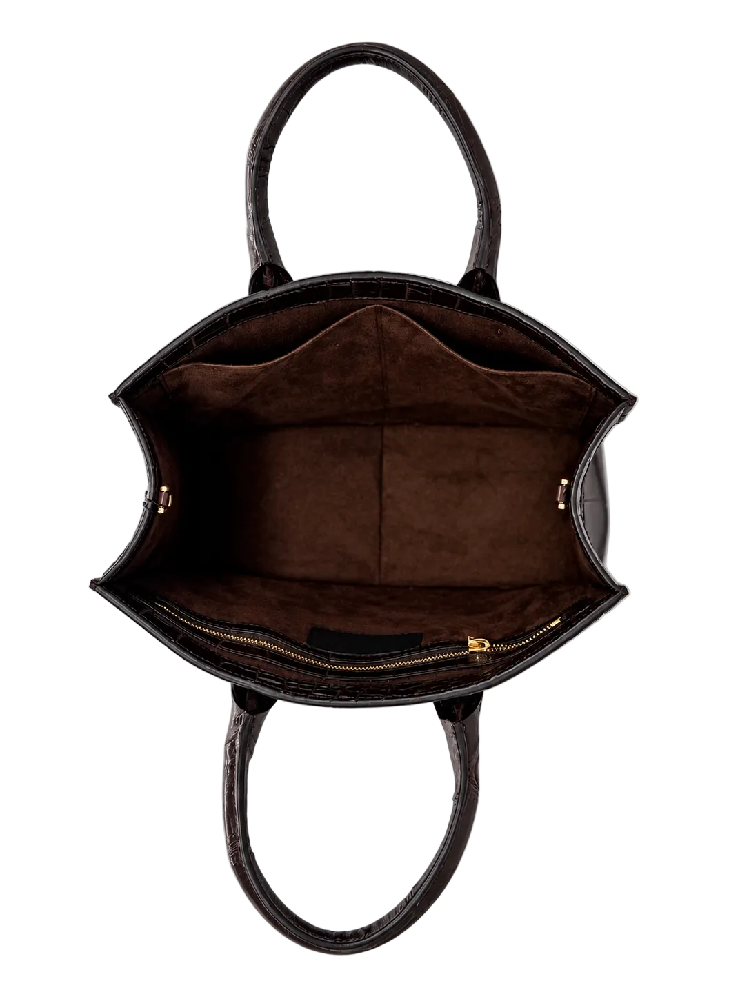 Alligator Market Tote - Dark Brown