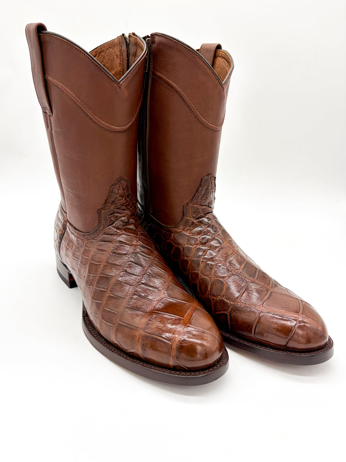 Roper Dark Brown Alligator