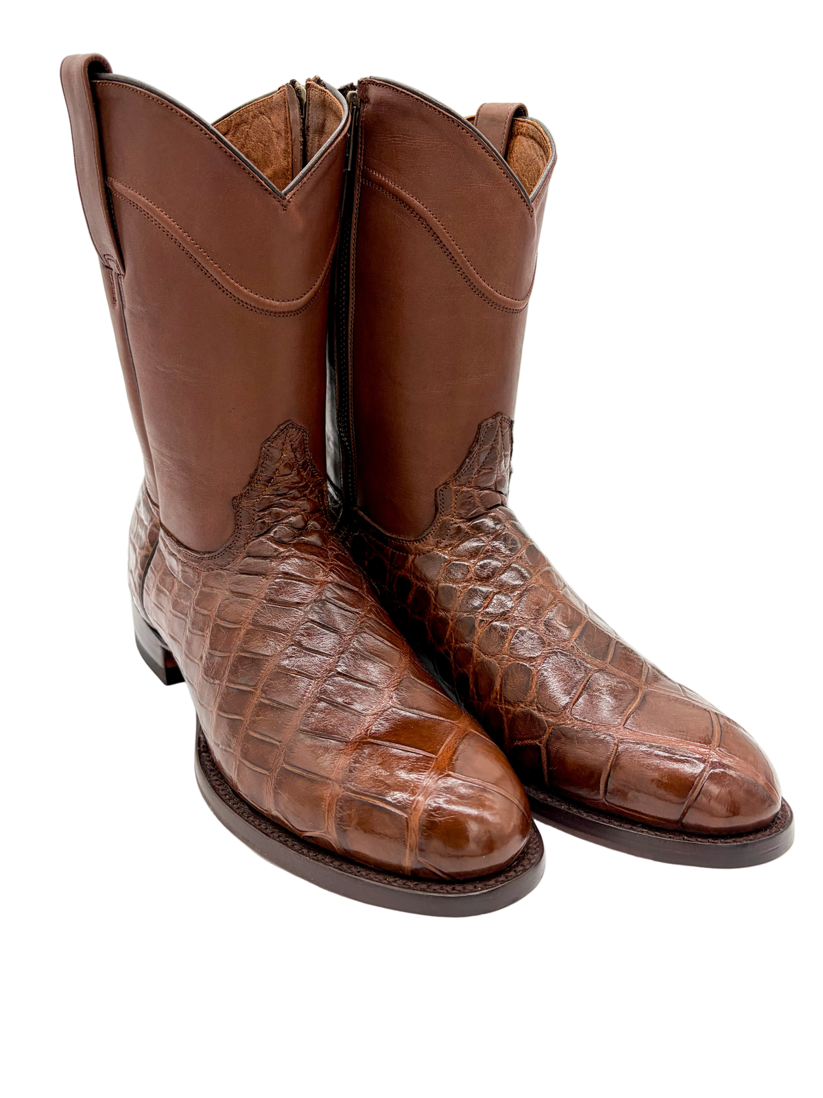 Roper Dark Brown Alligator