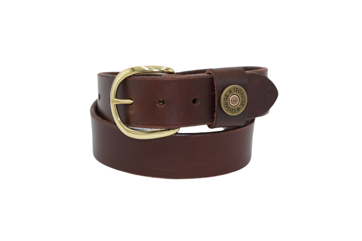 1 1/2” Hickory Brown Genuine Leather Belt