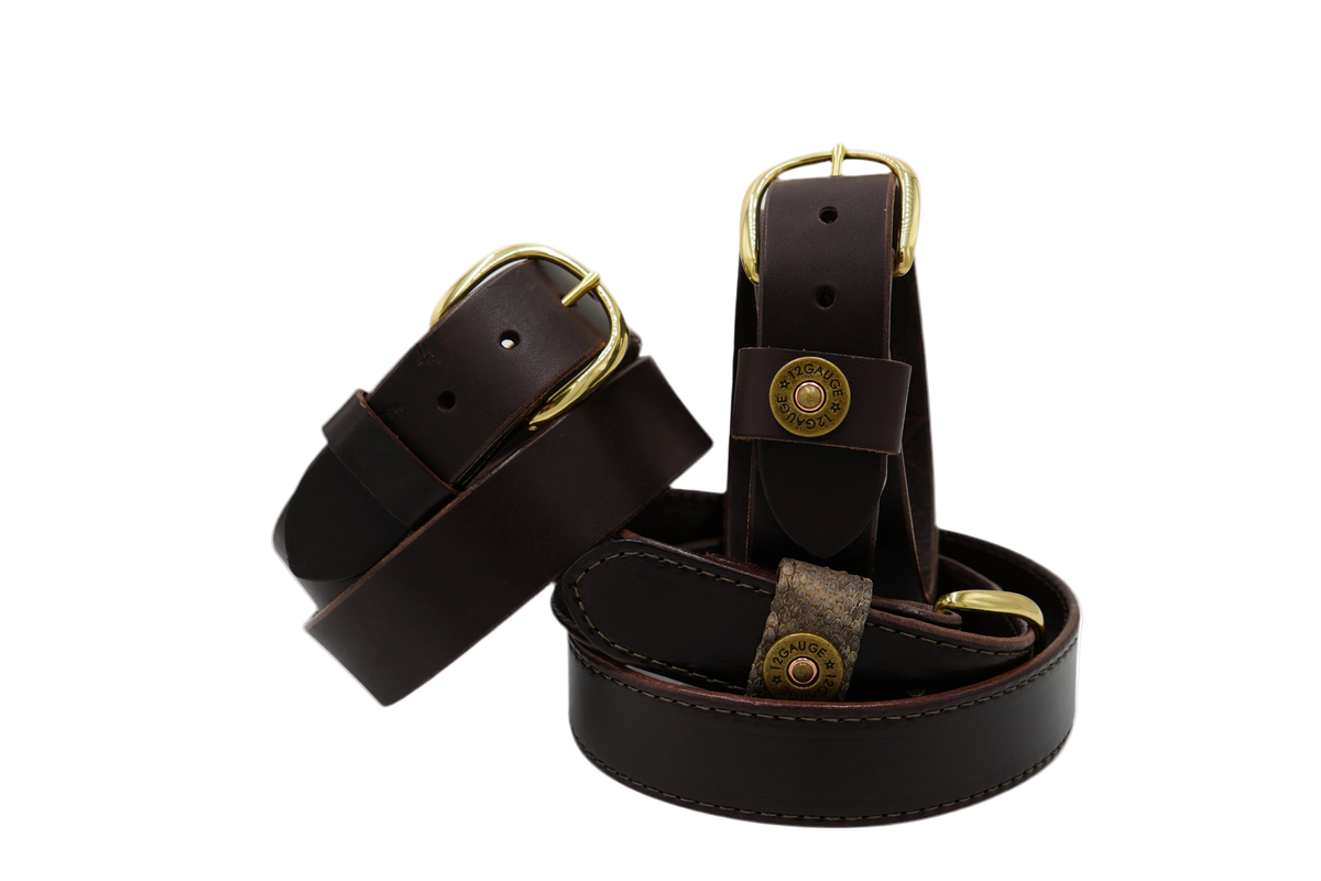 1 1/2” Dark Brown Genuine Leather Belt