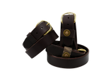 1 1/2” Dark Brown Genuine Leather Belt