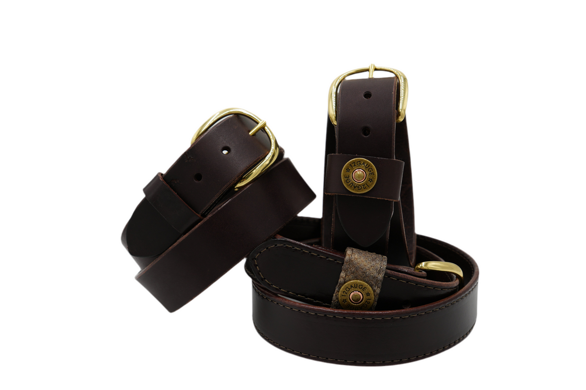 1 1/2” Dark Brown Genuine Leather Belt