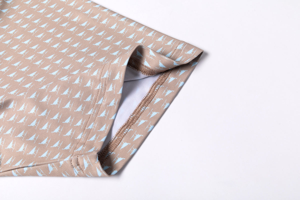 “The Jake” Adult Polo Brown Light Blue Turkey