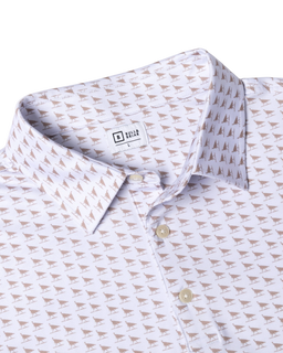 Youth Polo - The “Freddy H” White with Brown Turkeys