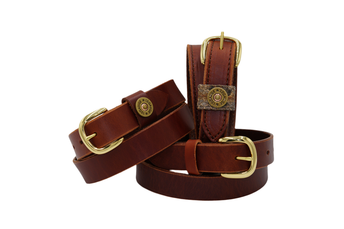 1 1/2” Medium Brown Genuine Leather Belt