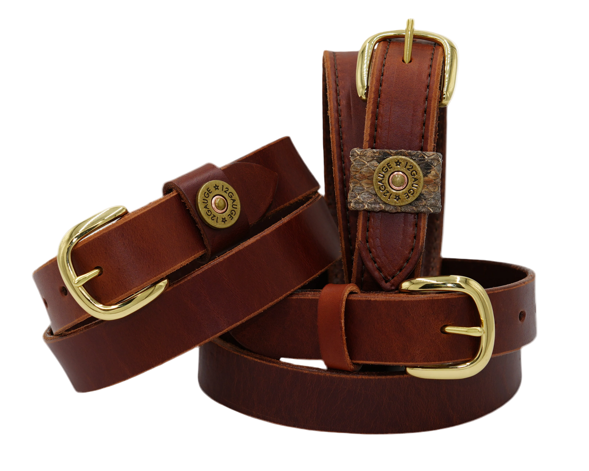 1 1/2” Medium Brown Genuine Leather Belt
