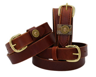 1 1/2” Medium Brown Genuine Leather Belt