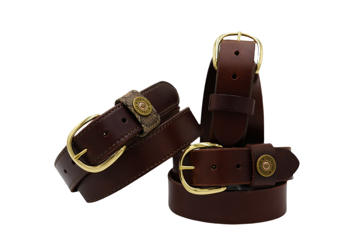 1 1/2” Hickory Brown Genuine Leather Belt