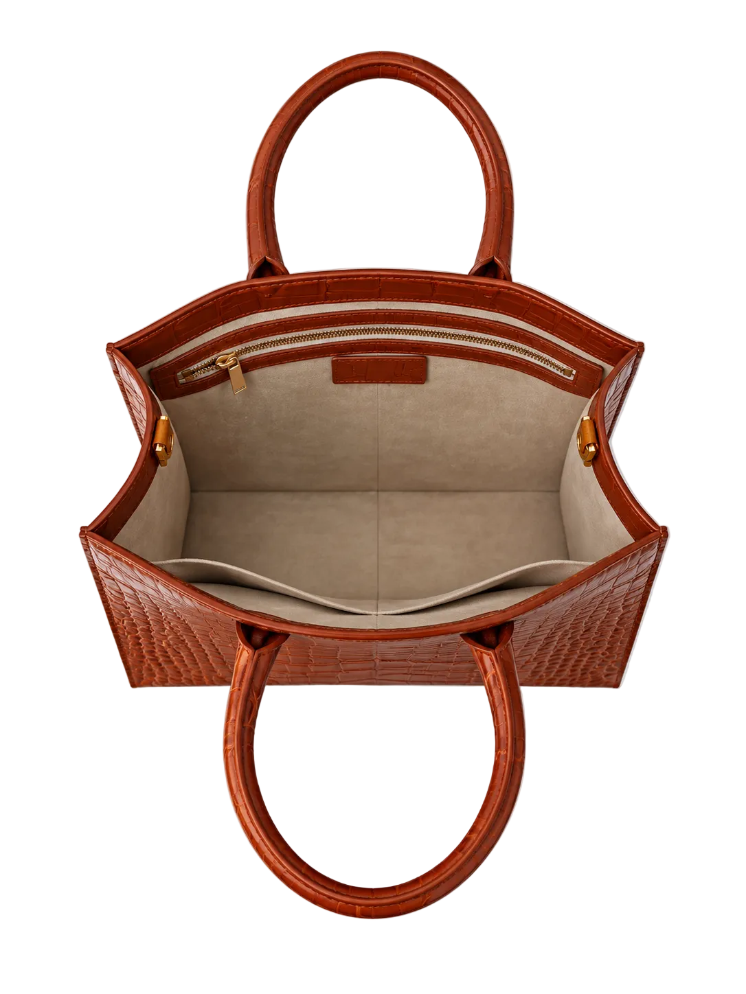 Alligator Market Tote - Cognac