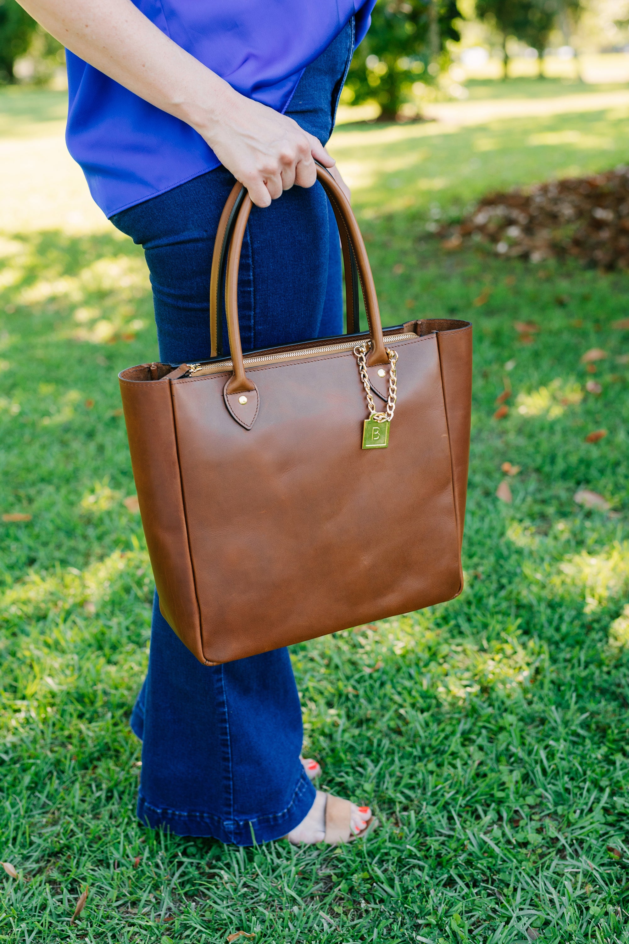 Bull & Briar The "Thomasville" Leather Tote Bag