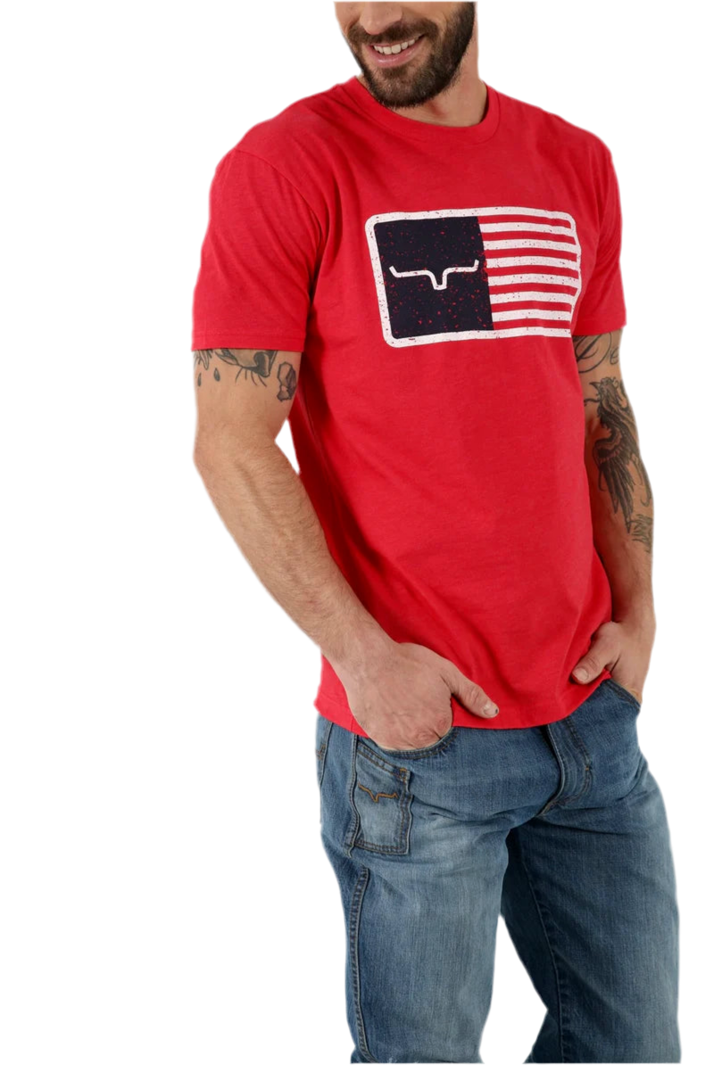 Kimes Ranch American Trucker Tee Shirt Red