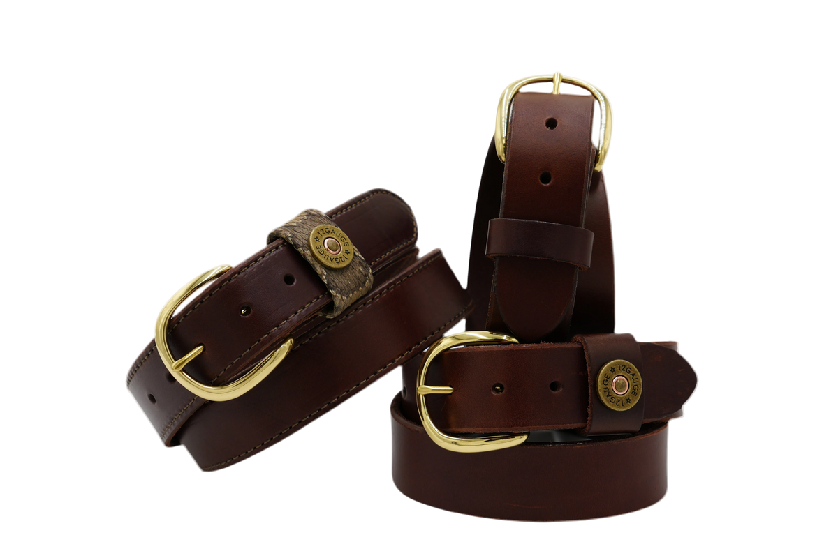 1 1/4” Hickory Brown Genuine Leather Belt