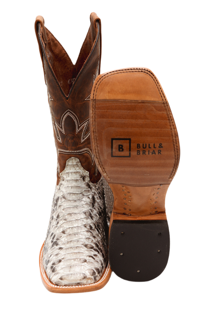 Natural Python Boots - Bull and Briar Leather LLC