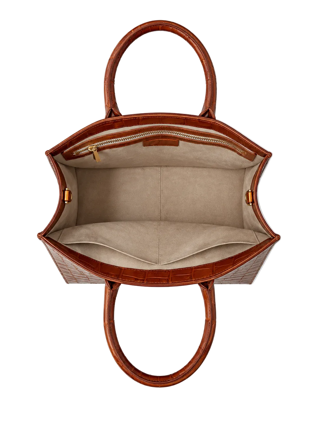 Alligator Market Tote - Cognac