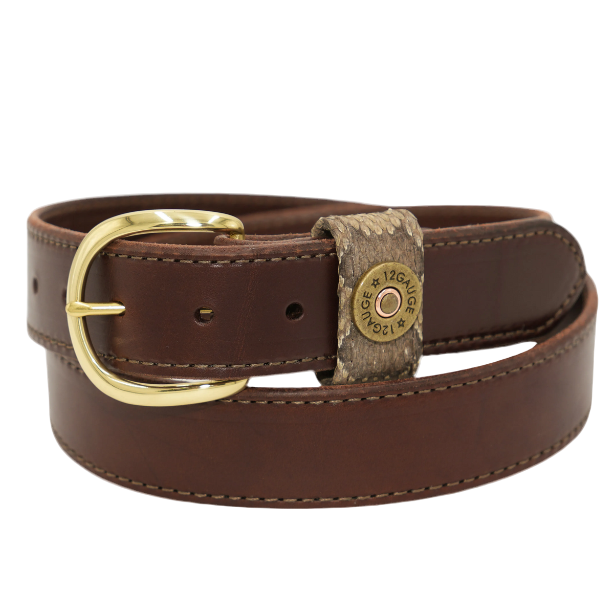 1 1/4” Hickory Brown Genuine Leather Belt