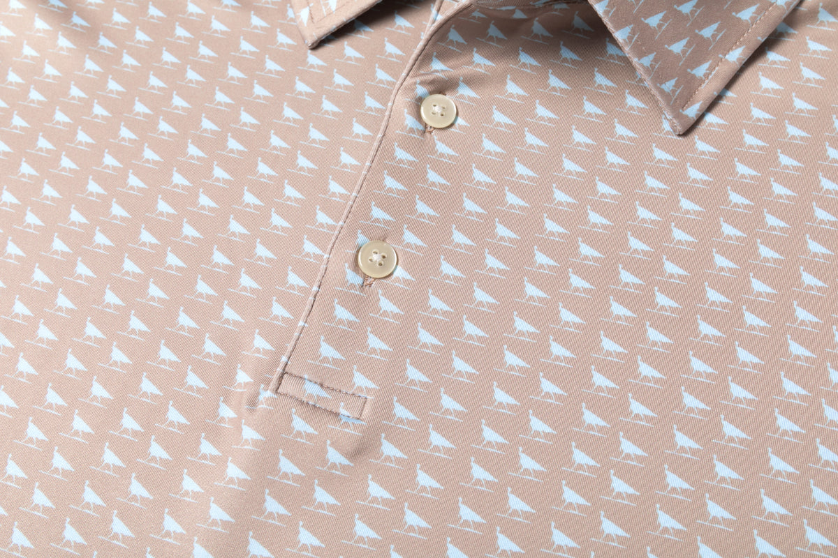 “The Jake” Adult Polo Brown Light Blue Turkey