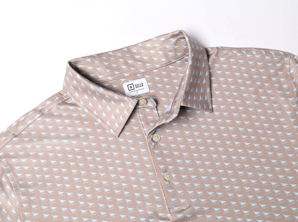 “The Jake” Adult Polo Brown Light Blue Turkey