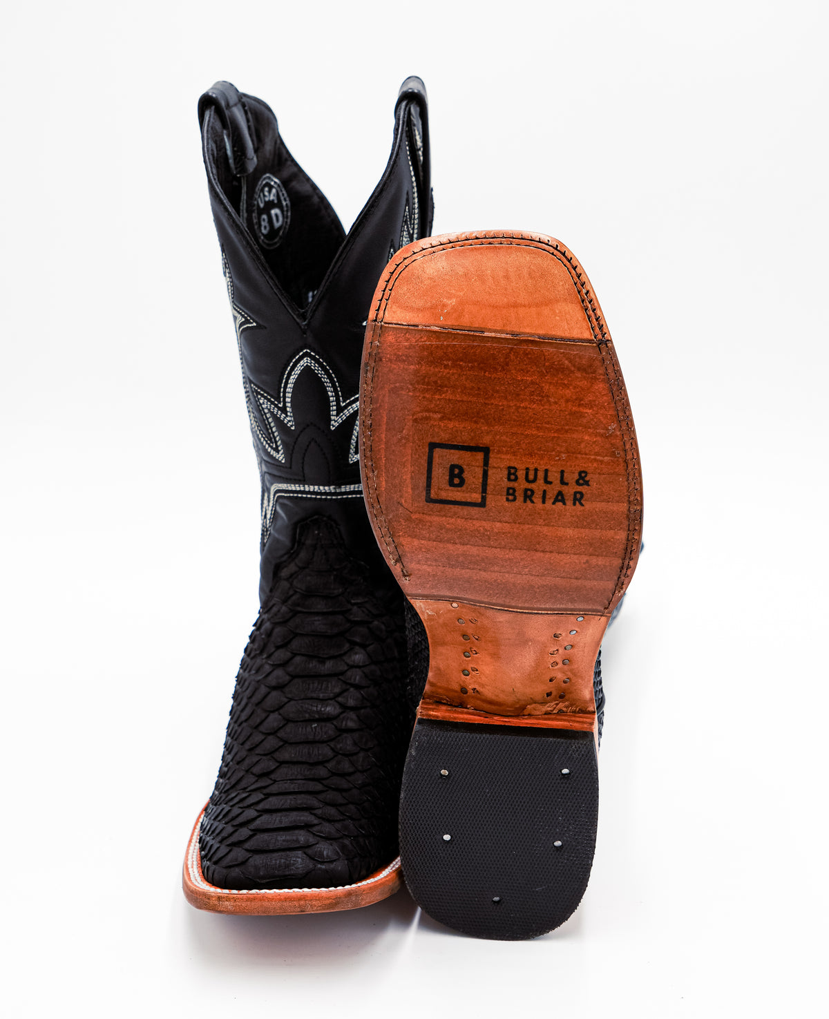 Matte Black Python Boots