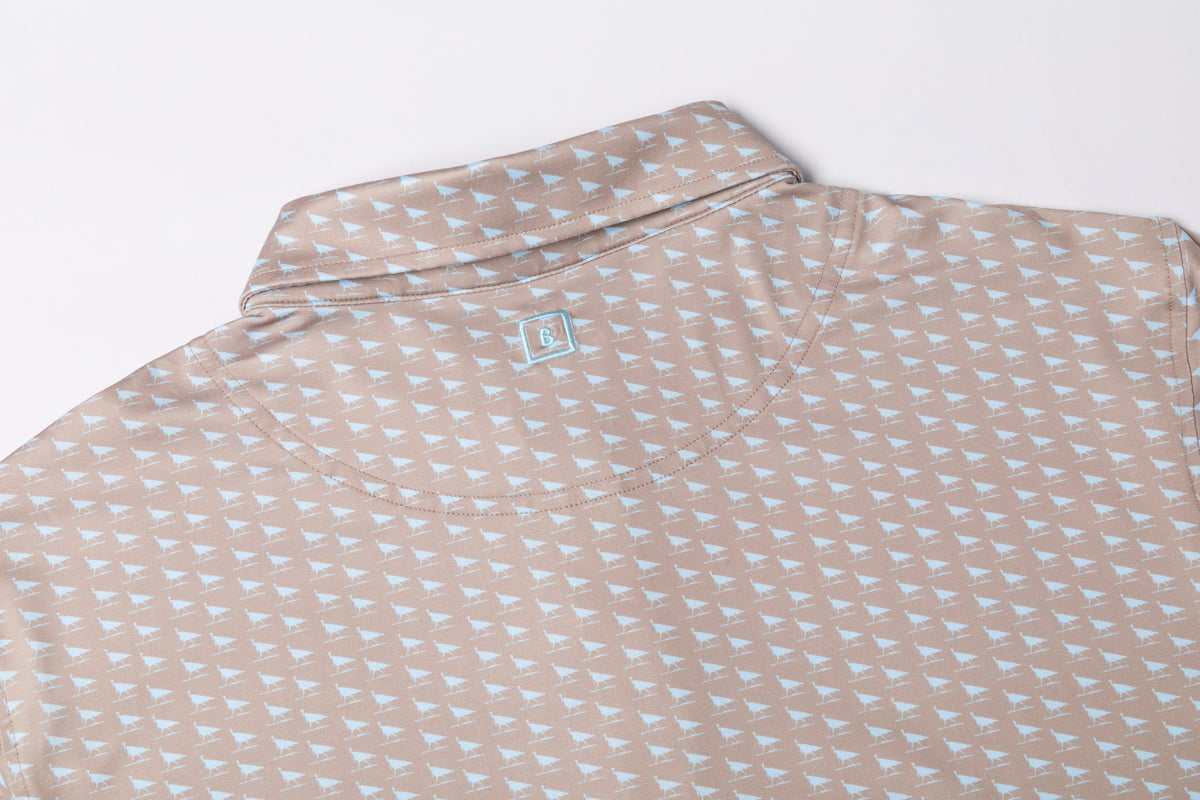 “The Jake” Adult Polo Brown Light Blue Turkey