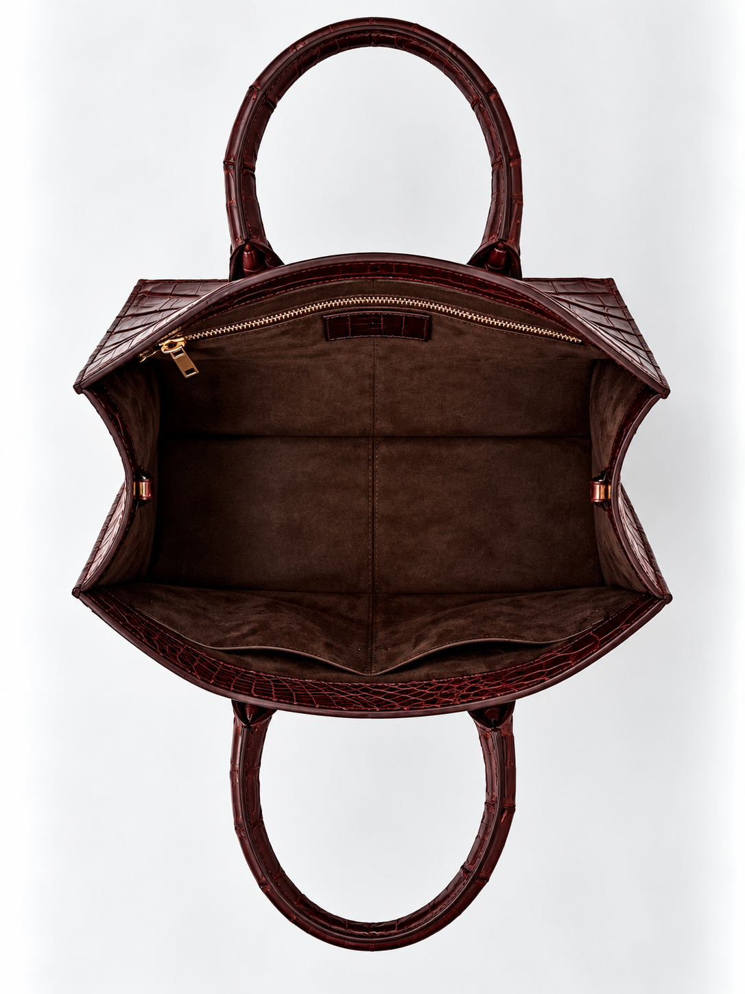 Alligator Market Tote - Burgundy