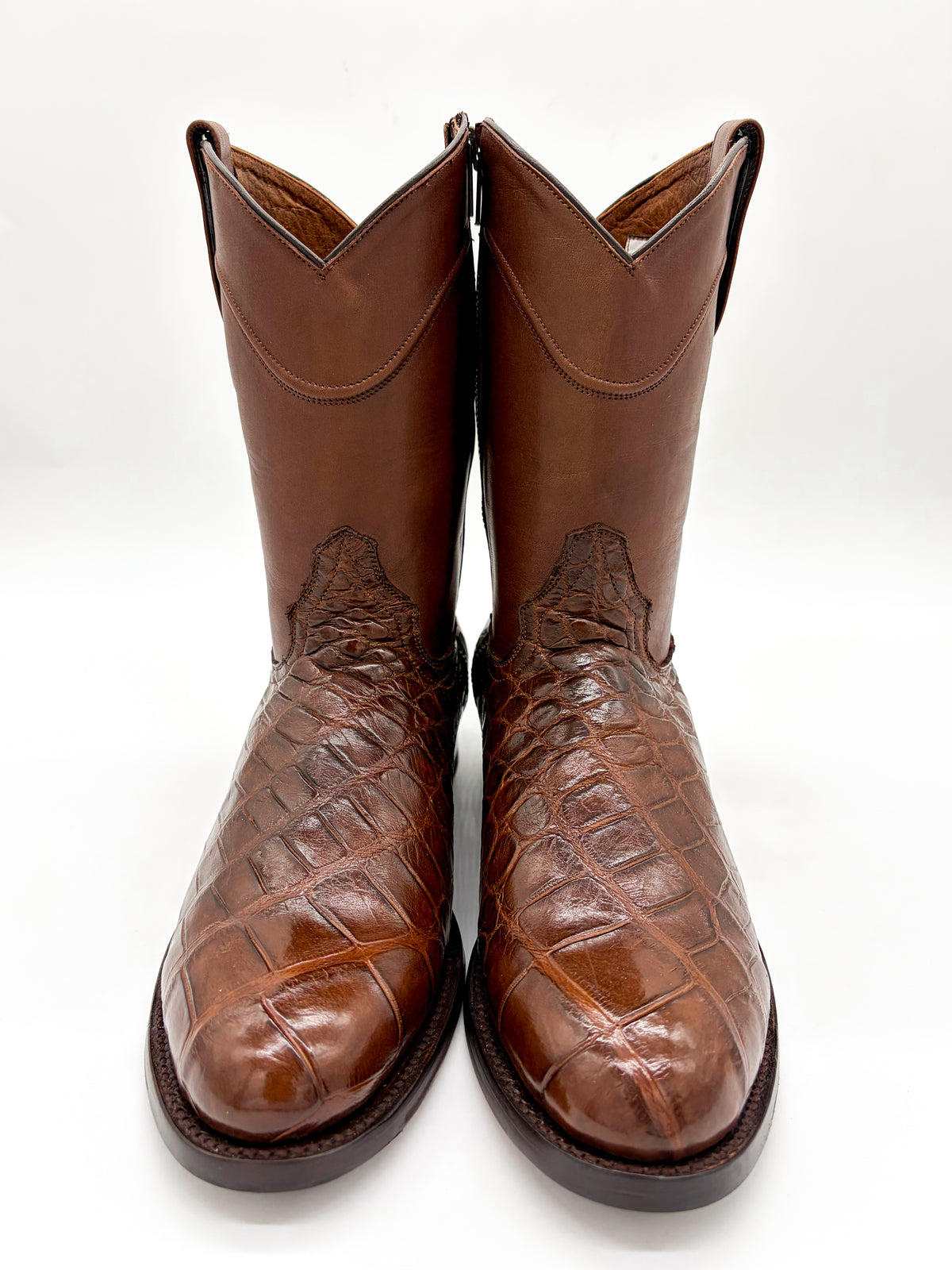 Roper Dark Brown Alligator