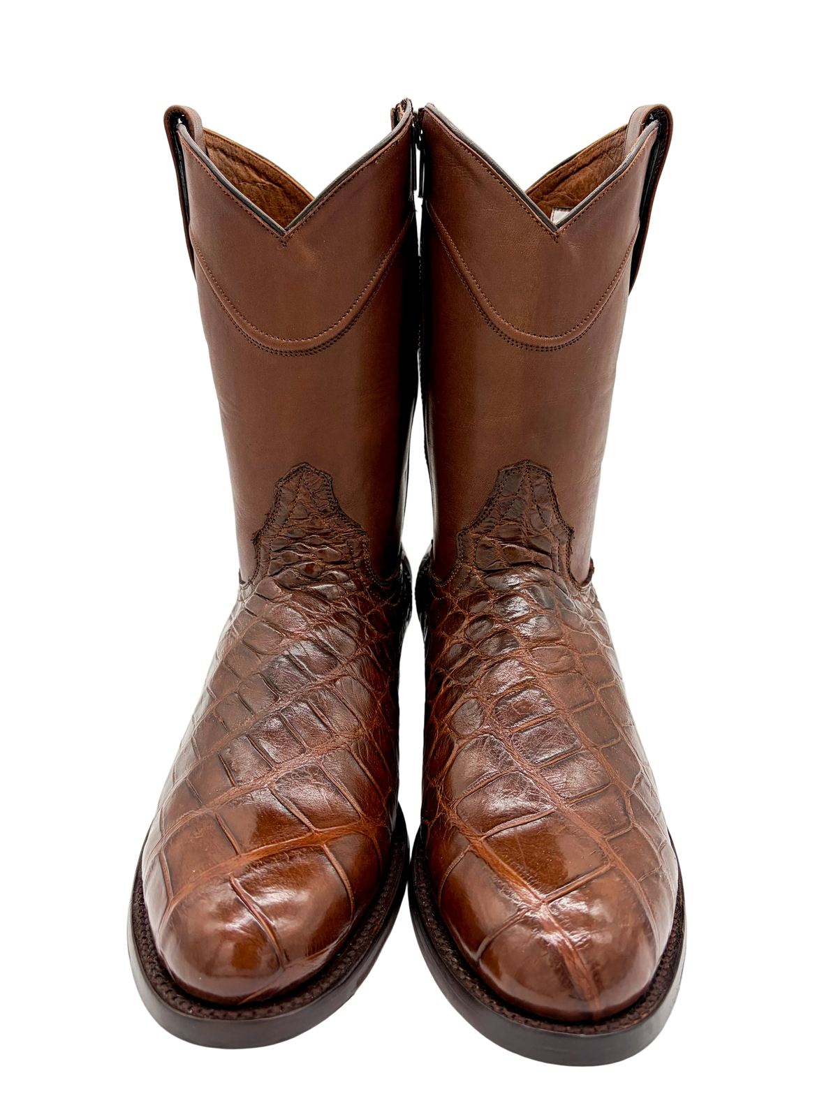 Roper Dark Brown Alligator
