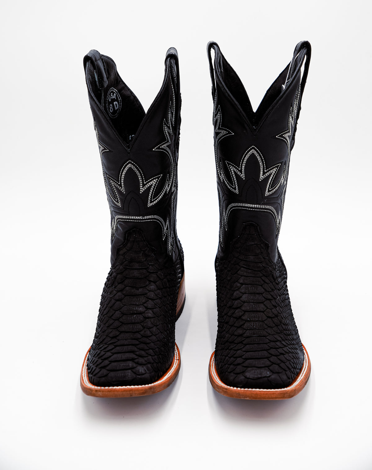 Matte Black Python Boots