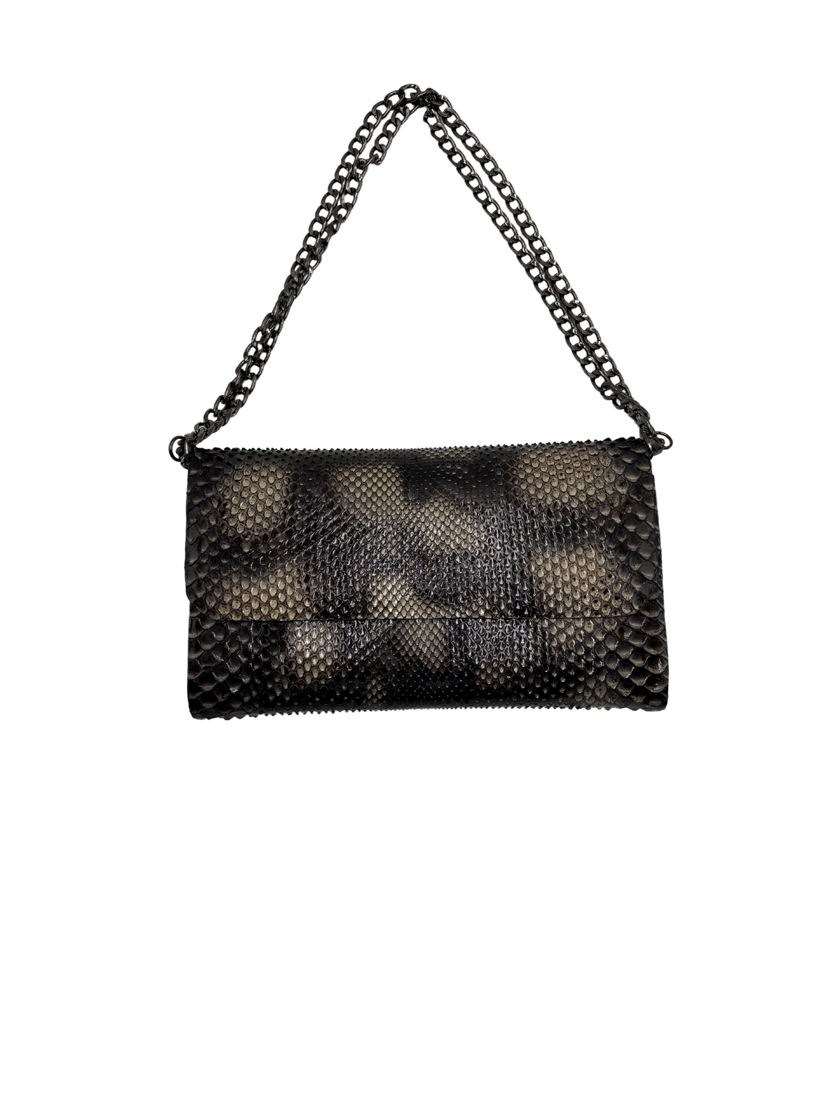 Bull &amp; Briar The &quot;Brianna&quot; Medium Size Chain Clutch in Python
