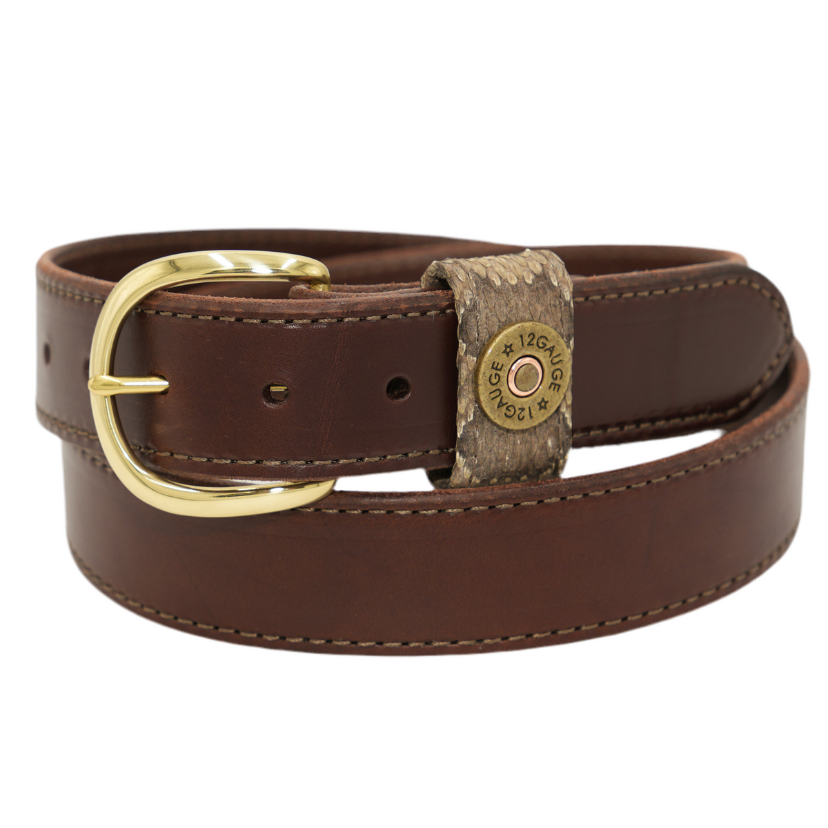1 1/2” Hickory Brown Genuine Leather Belt