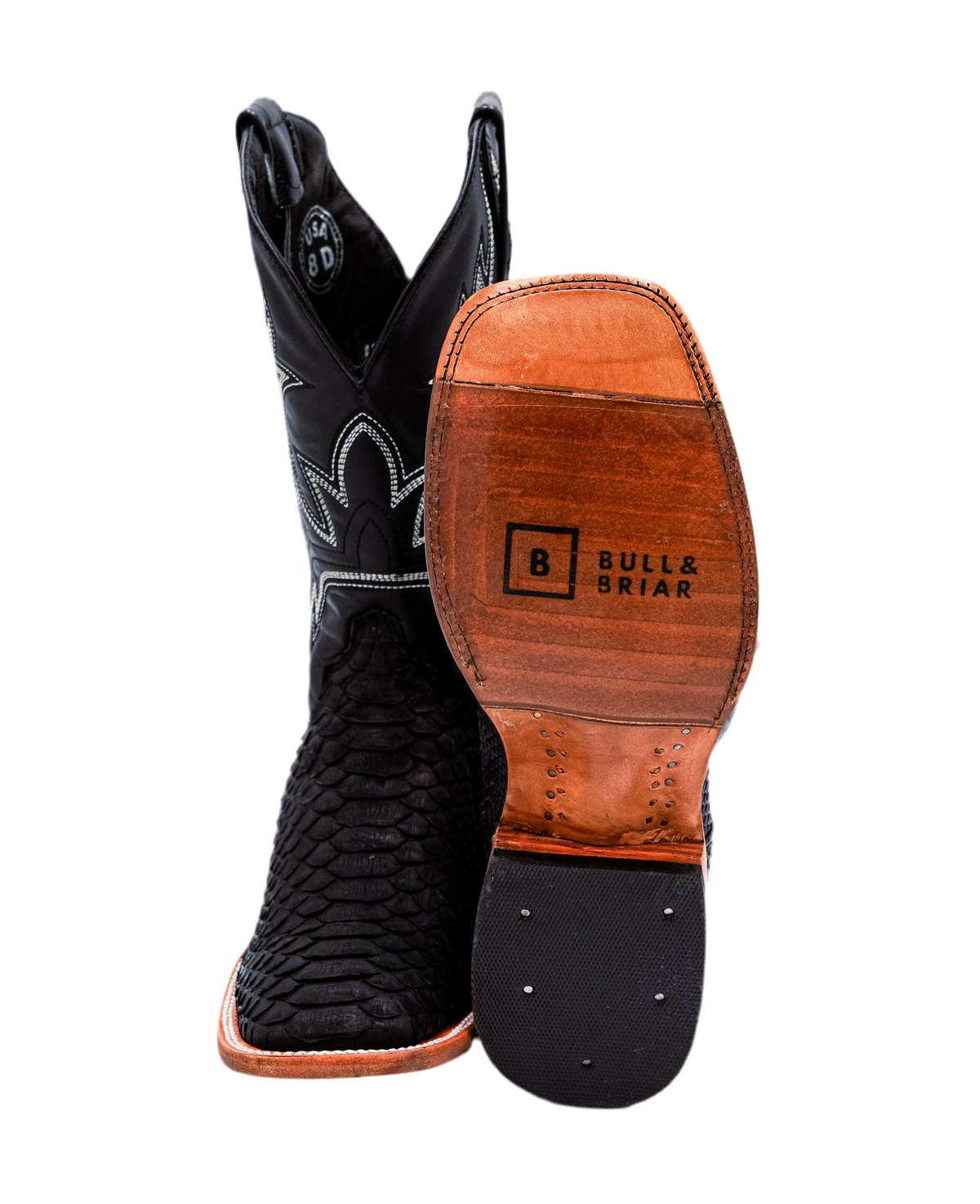 Matte Black Python Boots