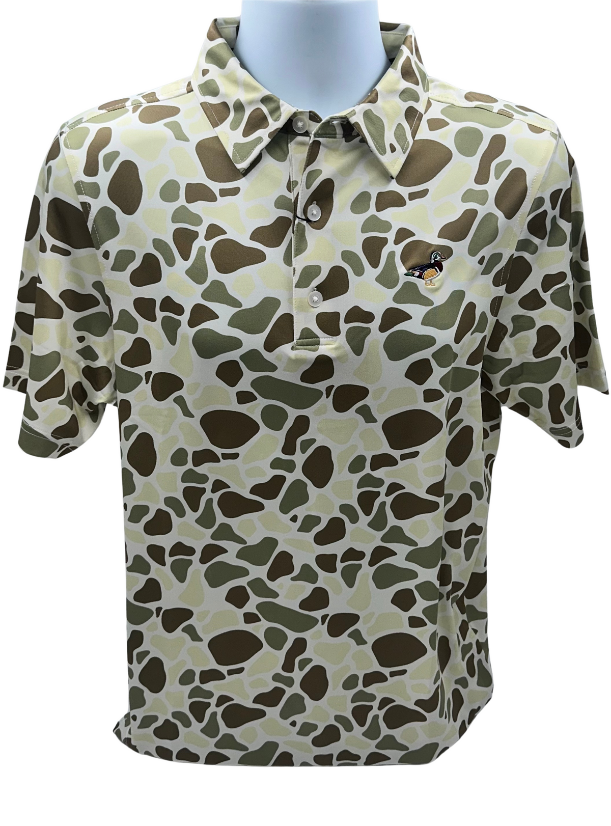 Bull &amp; Briar- Youth Wrinkle Free Dawn Camo Polo-Wood Duck