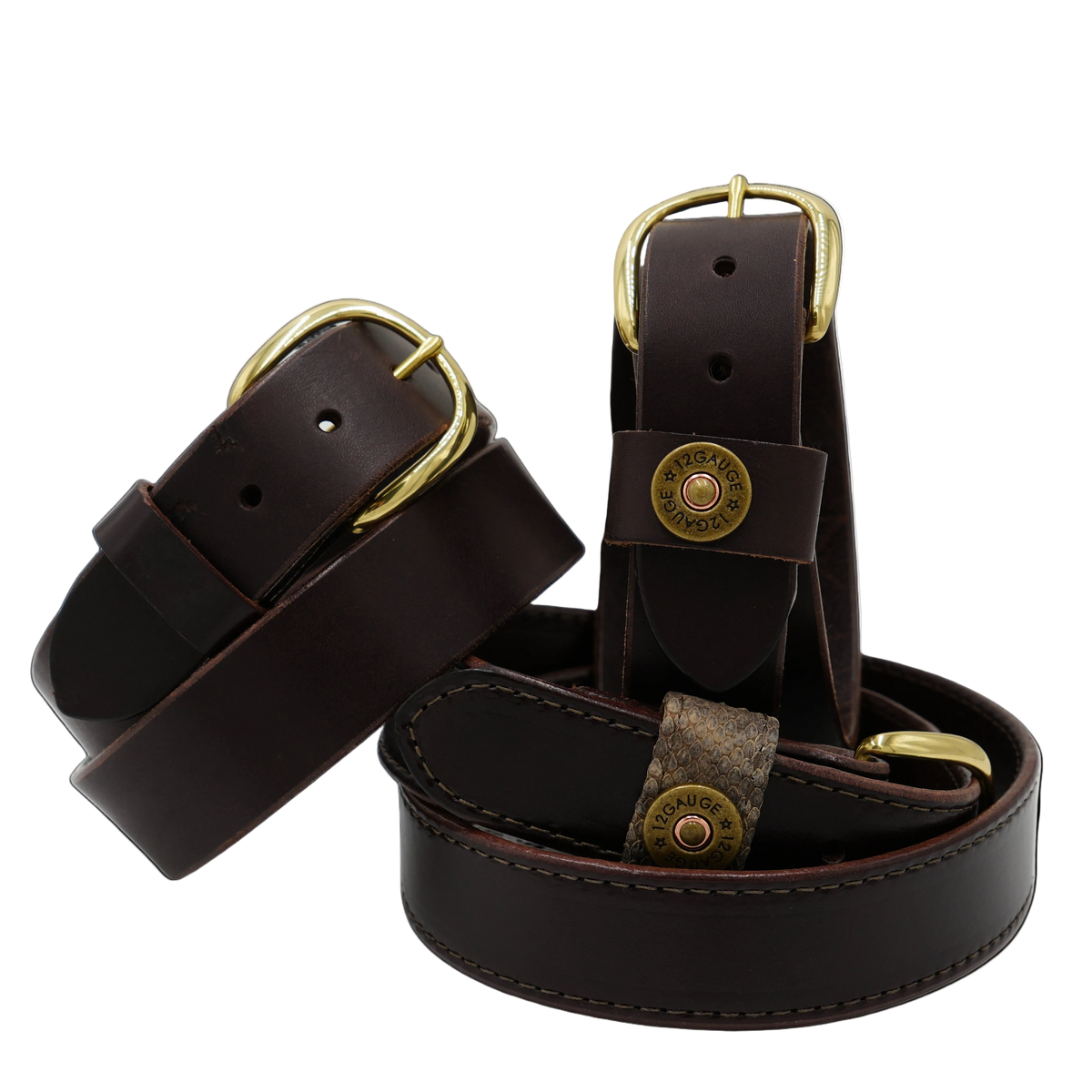 1 1/4” Dark Brown Genuine Leather Belt