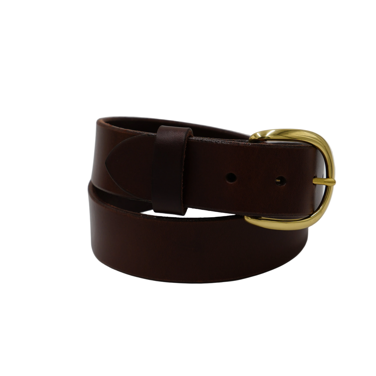 1 1/4” Dark Brown Genuine Leather Belt