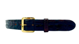 1 1/2" Dark Brown Genuine Crocodile Hornback Belt