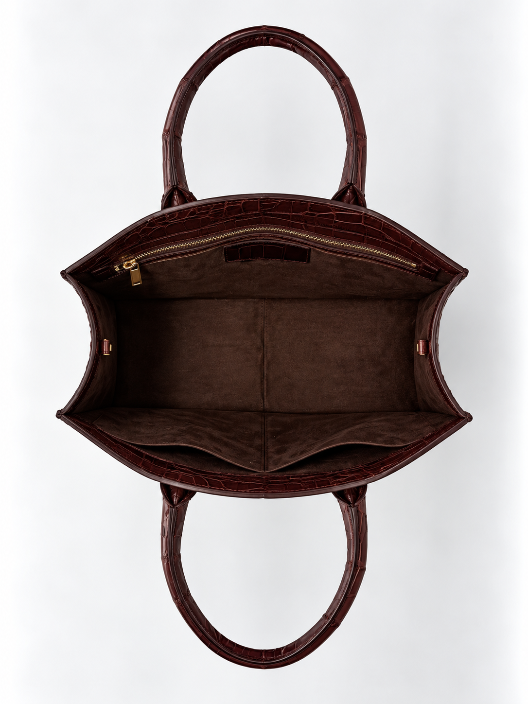 Alligator Market Tote - Burgundy