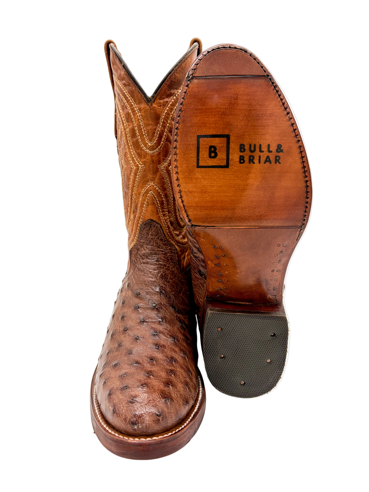 Round Toe Ostrich Boots