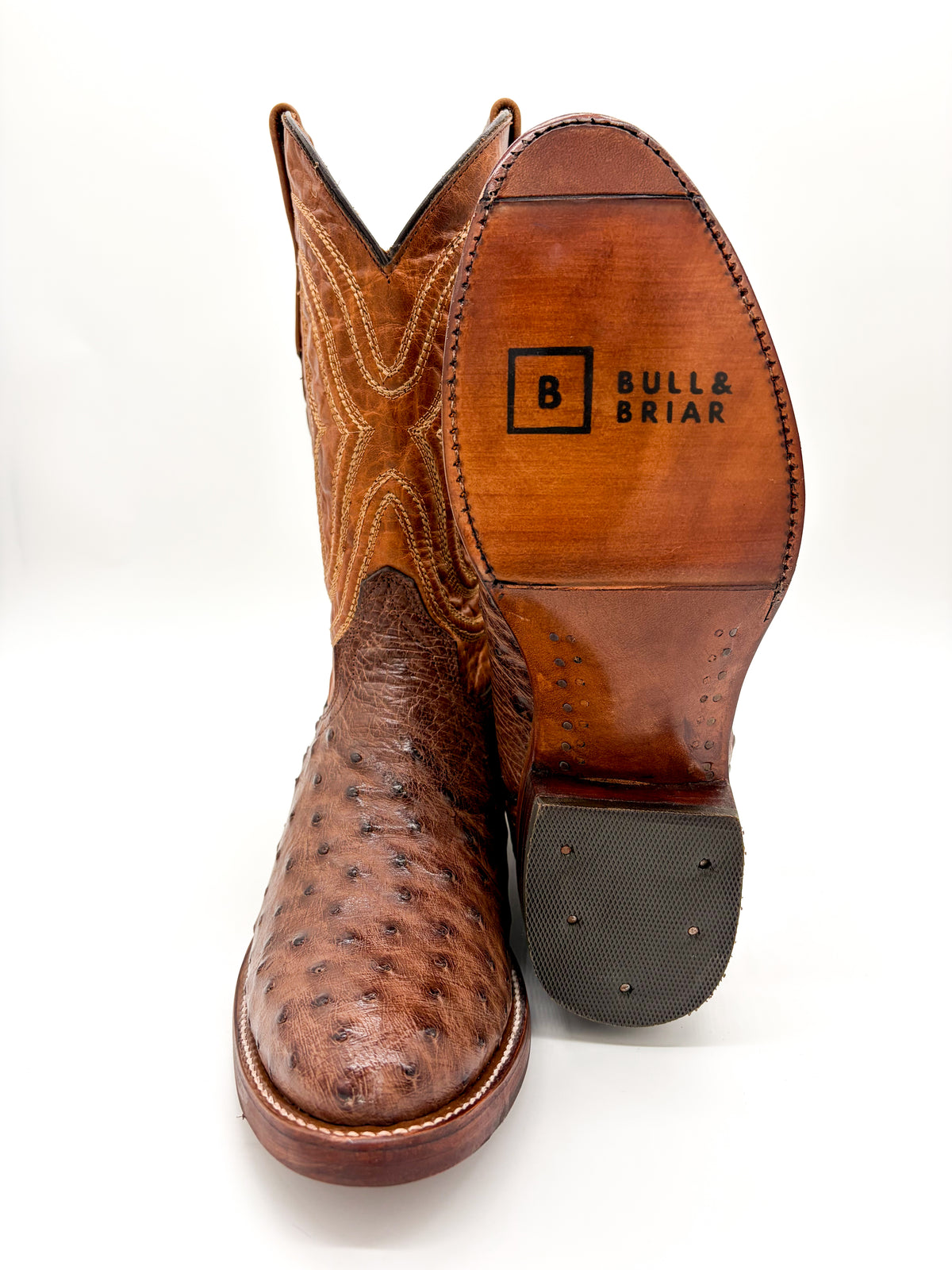 Round Toe Ostrich Boots