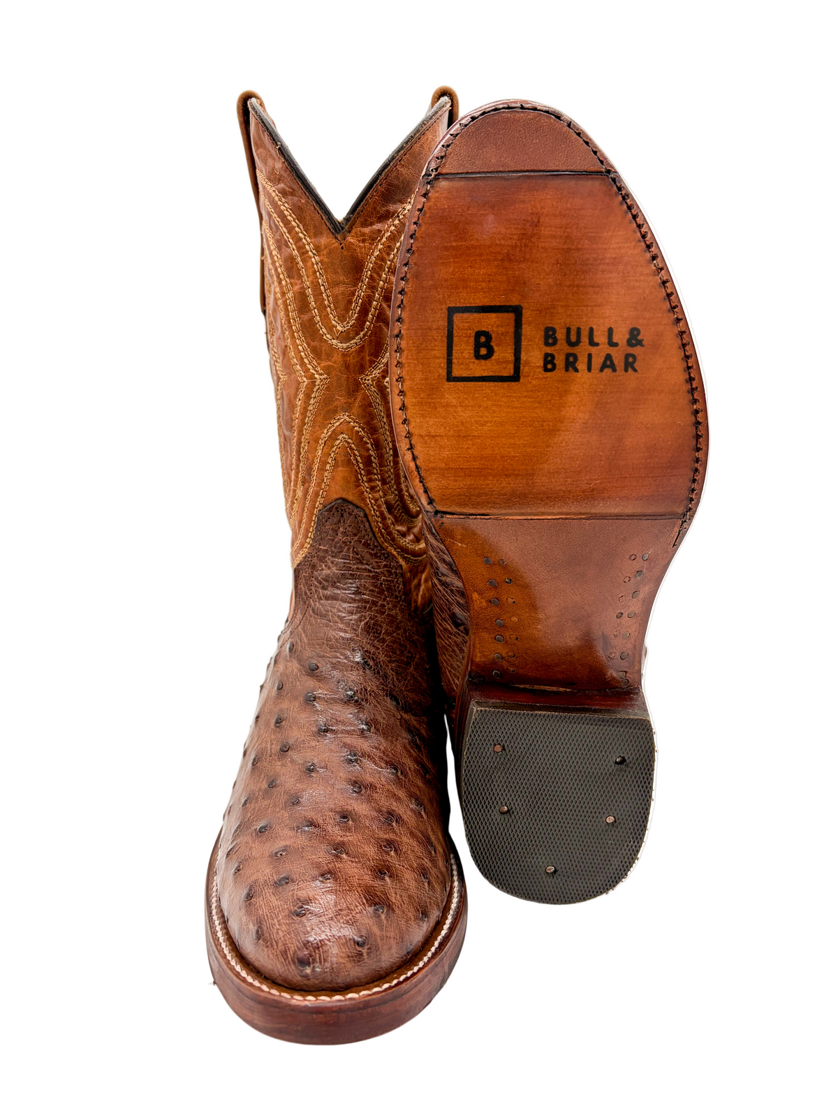 Round Toe Ostrich Boots