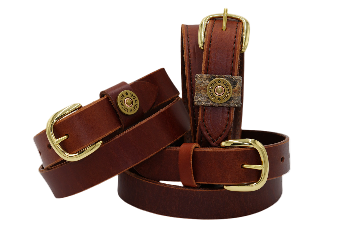1 1/4” Medium Brown Genuine Leather Belt