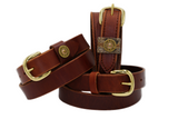1 1/4” Medium Brown Genuine Leather Belt