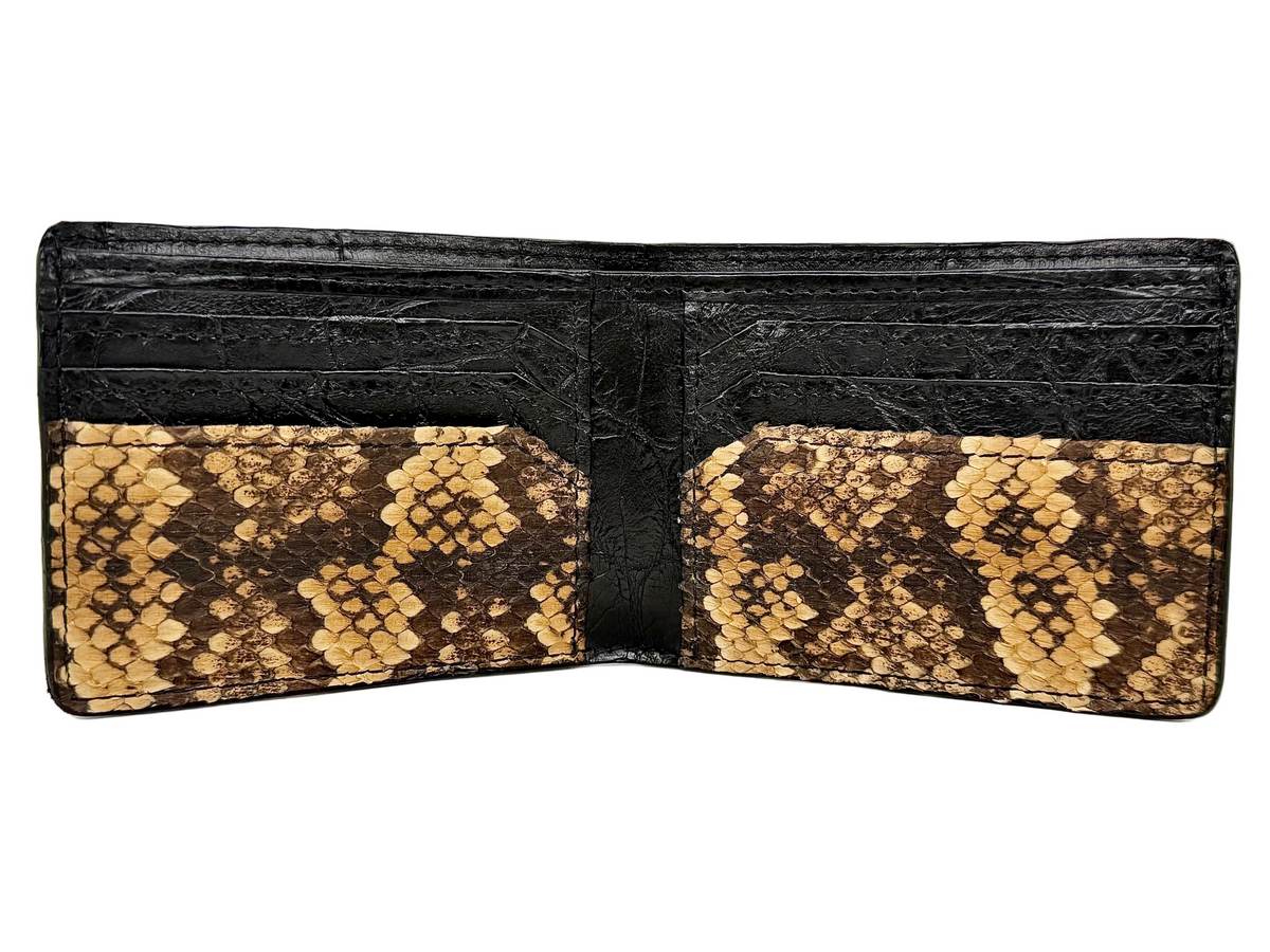 Black Alligator/Snake Bifold