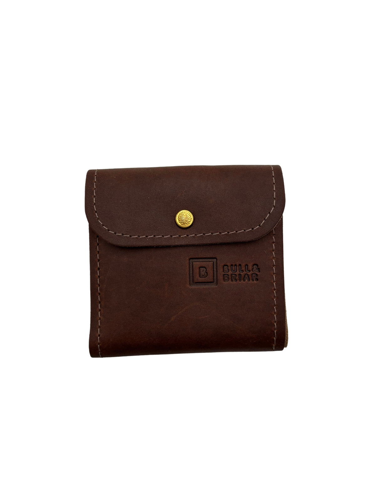 Bull &amp; Briar The &quot;Abby&quot; Womens Tri-Fold Clip Button Bridle Leather Wallet