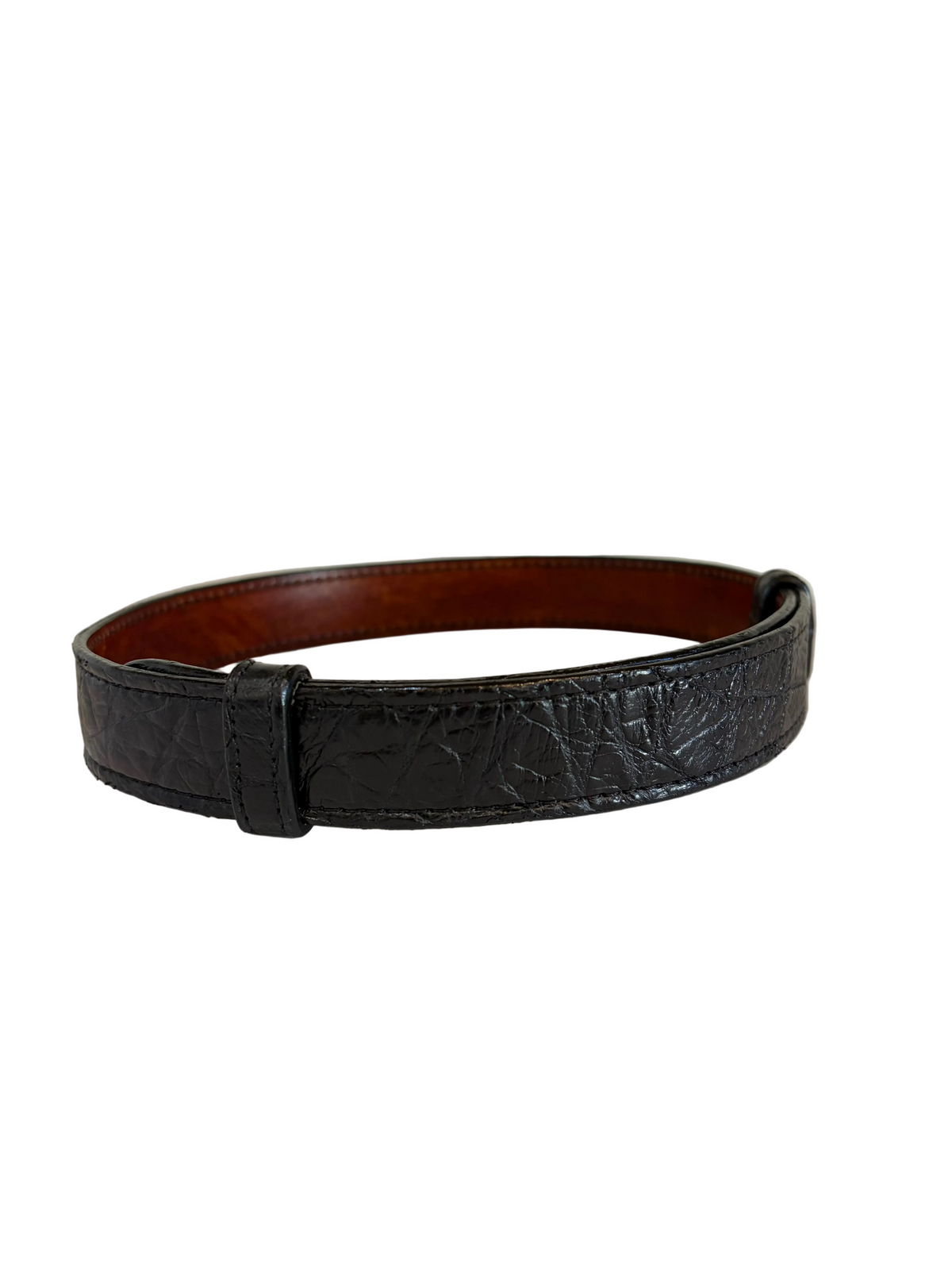 Bull & Briar 1" Genuine Black Alligator Hat Band