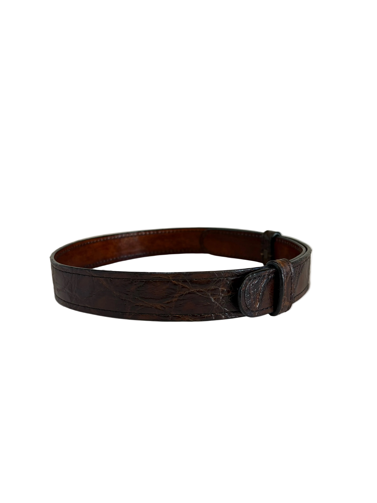 Bull & Briar 1” Genuine Dark Brown Alligator Hat Band
