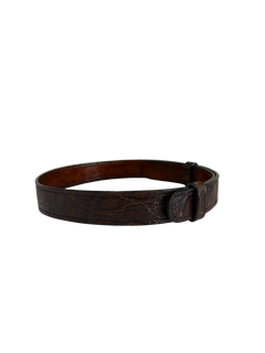 Hat Band - 1” Genuine Dark Brown Alligator